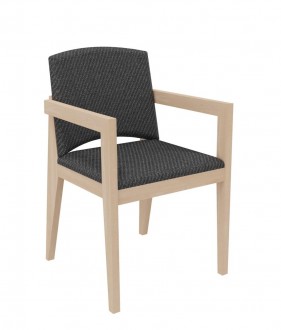 Fauteuil rembourrée 4 pieds Soline